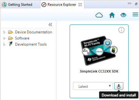 SimpleLink SDK install