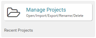 UniFlash manage projects