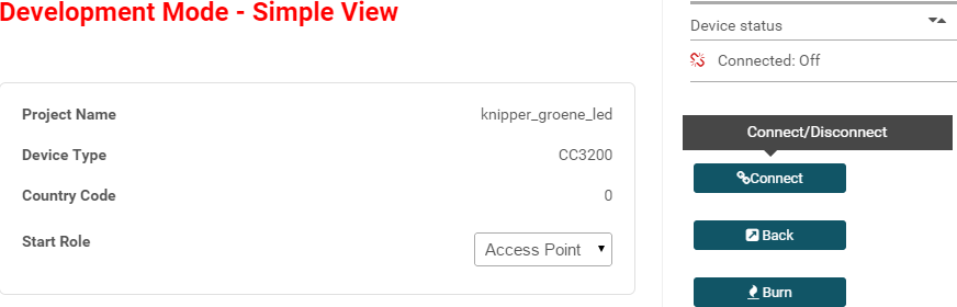 UniFlash connect
